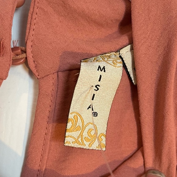 Misia brand top. Color is close to salmon. Worn once. Long sleeve. 100%poly - Picture 2 of 4
